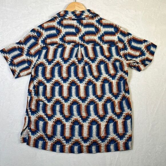 BDG‎ Dylan Linen Souvenir Button-Down Shirt-NWT-XS - Picture 5 of 6